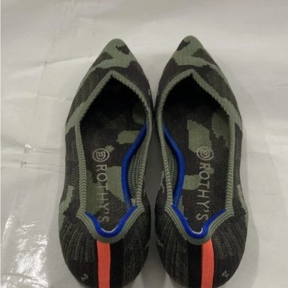 Rothy's Green Camouflage Pointed Flats - Picture 4 of 7